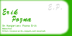 erik pozna business card